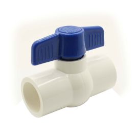 Thrifco 6415410 1/2 Inch Slip PVC Ball Valve - Blue Handle (Economy)