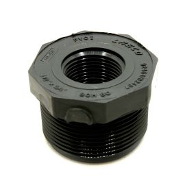 Thrifco 8213592 1-1/2 Inch x 3/4 Inch Threaded x Threaded PVC Bushing SCH 80