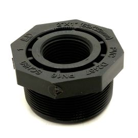 Thrifco 8213602 2 Inch x 1 Inch Threaded x Threaded PVC Bushing SCH 80