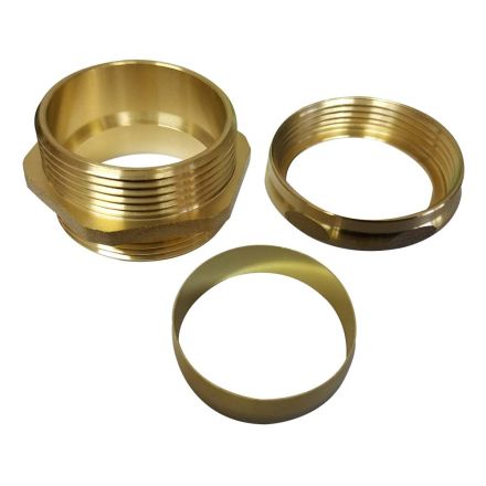 Thrifco Plumbing 4400220 1-1/2 Inch Male Brass Trap Adapter with Slip-Joint Connection