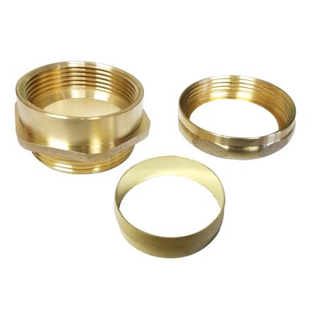 Thrifco Plumbing 4400221 1-1/2 Inch Female Brass Trap Adapter with Slip-Joint Connection