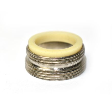 Thrifco 4400403 Aerator Adapter Small Female PP 55/64 Inch -27T x 13/16 Inch-27T Lead Free Brass - 1.5 GPM