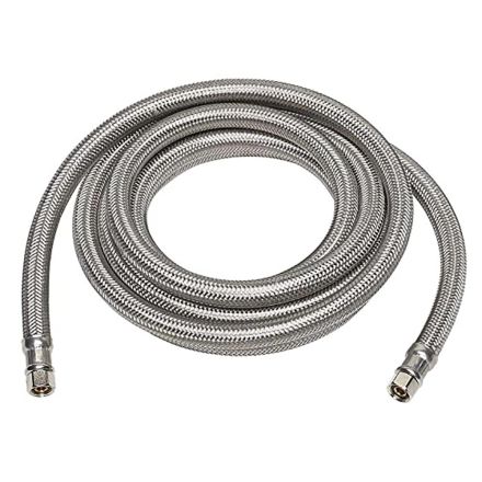 Thrifco Plumbing 4400480 1/4 Inch Comp x 1/4 Inch Comp x 60 Inch Long Stainless Steel Ice Maker Connector
