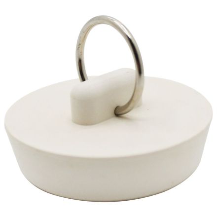 Thrifco Plumbing 4400605 1-5/8 Inch Universal Rubber Sink Drain Stopper in White