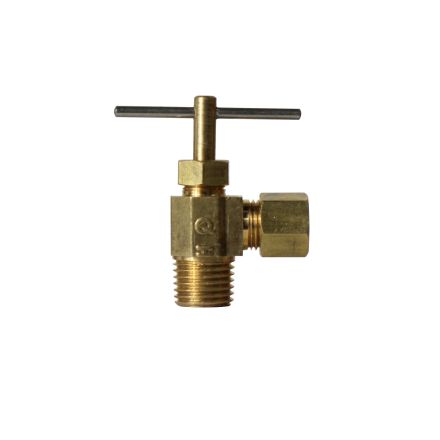 Thrifco Plumbing 4400703 1/4 Inch Comp. x 1/8 Inch MIP Angle Needle Valve