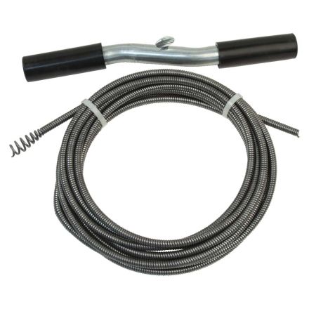 Thrifco Plumbing 4400723 1/4 Inch x 15 ft. Cable Drain Pipe Auger with Speed-Grip Handle