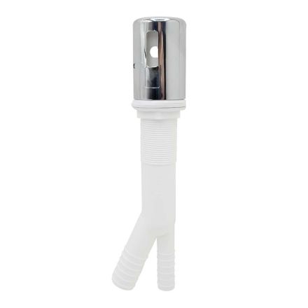 Thrifco Plumbing 4400897 5/8 Inch x 7/8 Inch Dishwasher Air Gap Body with Air Gap Plastic Cap in Chrome - Economy