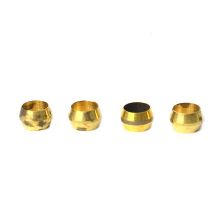 Thrifco Plumbing 4401343 #60 5/16 Inch Lead-Free Brass Compression Sleeve 4/Pack