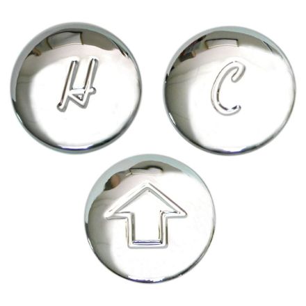 Thrifco 4401593 Aftermarket Index Buttons for Price Pfister Faucets, Chrome, Replaces Danco 80682