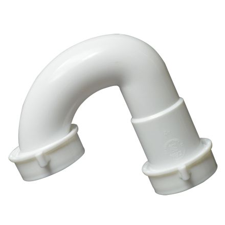 Thrifco Plumbing 4401653 1-1/2 Inch O.D Plastic Tubular Slip Joint J-Bend with Nuts & Washers