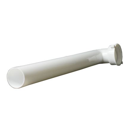 Thrifco Plumbing 4401681 1-1/2 Inch x 15 Inch Long Plastic Tubular Direct Connect Waste Arm with Nut & Washer