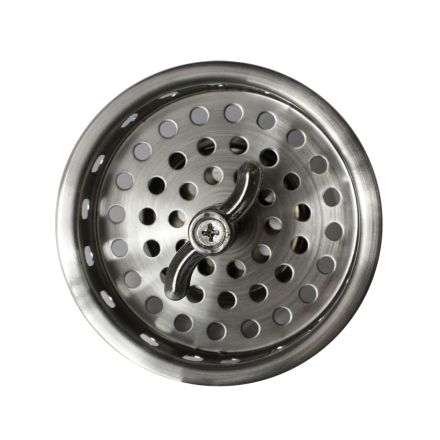 Thrifco Plumbing 4405721 Twist Tight Post Kitchen Sink Strainer Basket Cup - (Satin Nickel)