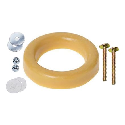 Thrifco Plumbing 4544021 04310 4 Inch Plain Wax Ring W/Bolts
