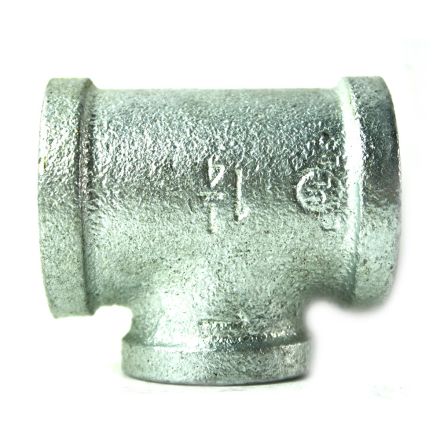 Thrifco Plumbing 5217081 1-1/4 Inch x 1-1/4 Inch x 1 Inch Galvanized Steel Reducer Tee