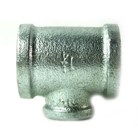 Thrifco Plumbing 5217082 1-1/4 Inch x 1-1/4 Inch x 3/4 Inch Galvanized Steel Reducer Tee