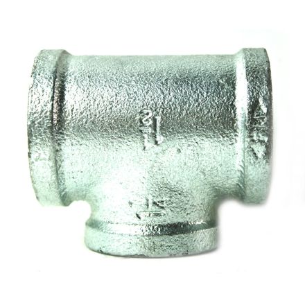 Thrifco Plumbing 5217085 1-1/2 Inch x 1-1/2 Inch x 1 Inch Galvanized Steel Reducer Tee