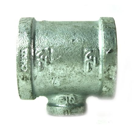 Thrifco Plumbing 5217087 1-1/2 Inch x 1-1/2 Inch x 1/2 Inch Galvanized Steel Reducer Tee