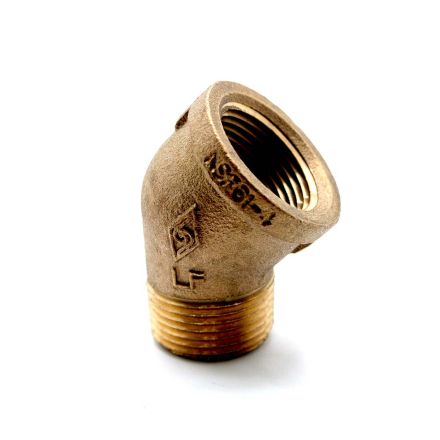 Thrifco Plumbing 5317050 1/2 Inch 45 Brass St Elbow