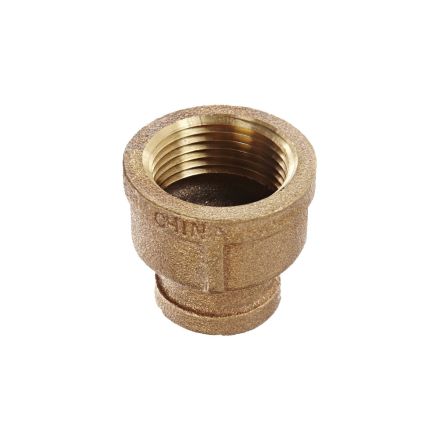 Thrifco Plumbing 5318032 3/4 X 1/2 Inch Brass Red Coupling