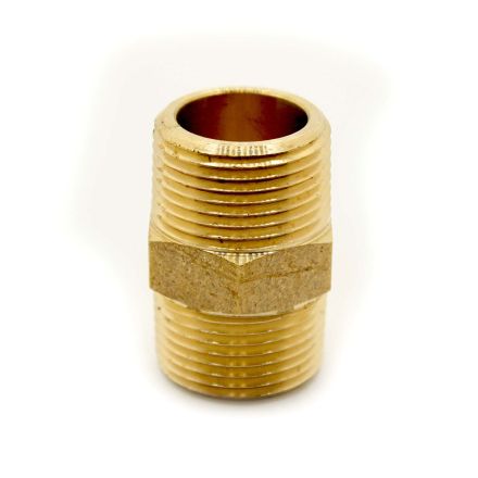 Thrifco 5320120 1/8 Brass Hex Nipple