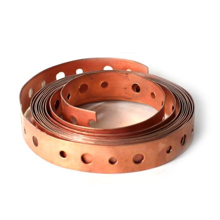 Thrifco Plumbing 5436254 10' Copper Coated Hanger Strap 3/4 Inch x 10 feet