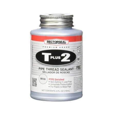 Thrifco Plumbing 6311996 #23631 4-OZ Tube T Plus 2 Pipe Thread Sealant with PTFE - 1/4 Pint