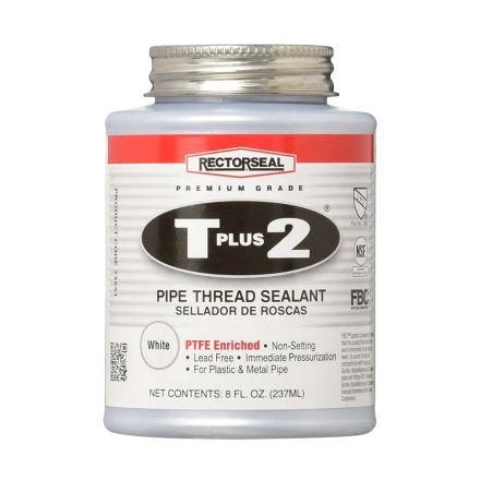 Thrifco Plumbing 6311997 #23551 8-OZ Tube T Plus 2 Pipe Thread Sealant with PTFE - 1/2 Pint