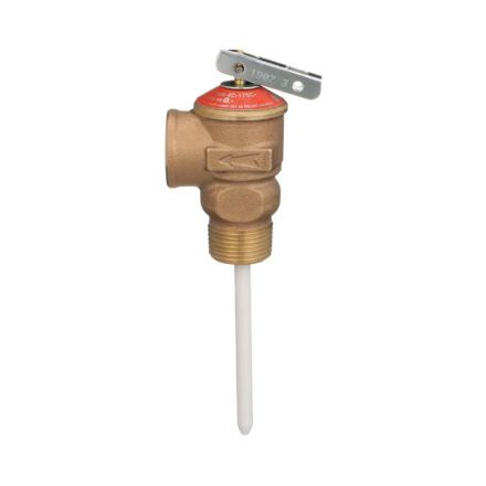 Thrifco 6415146 3/4 Inch Temperature & Pressure Relief Valve with 2-1/2 Inch Shank and 4 Inch Probe - 150PSI - 210F
