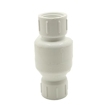 Thrifco 6415313 1-1/4 Inch Threaded PVC Swing Check Valve