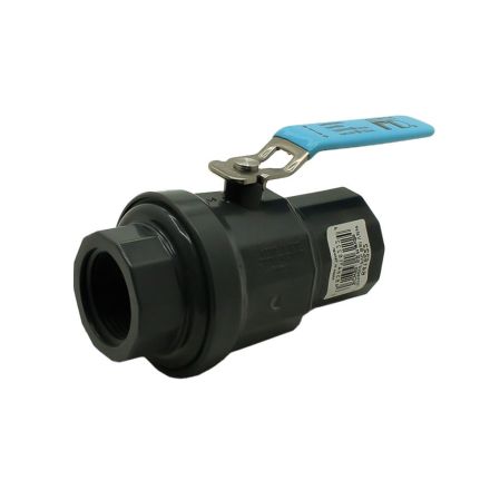 Thrifco 6416220 1/2 Inch Threaded x Threaded PVC Ball Valve with Stainless Steel Handle SCH 80