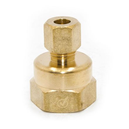 Thrifco Plumbing 6966007 #66 1/4 Inch x 1/2 Inch Lead-Free Brass Compression FIP Adapter