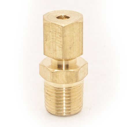 Thrifco Plumbing 6968001 #68 1/8 Inch x 1/8 Inch Lead-Free Brass Compression MIP Adapter