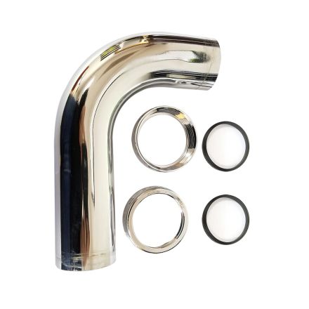 Thrifco Plumbing 7711036 22 Gauge 2 Inch x 5 Inch x 7 Inch Chrome Plated Brass Closet Flush Elbow With Nut