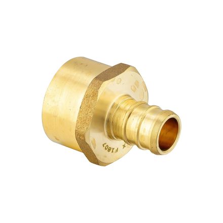Thrifco 7910072 1/2 Inch x 1/2 Inch Brass Adapter F1807 x FPT Lead Free - PEX (B)