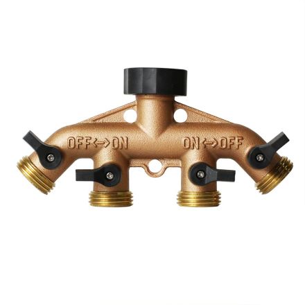 Thrifco Plumbing 8429951 Brass Hose Faucet Manifold (62010)