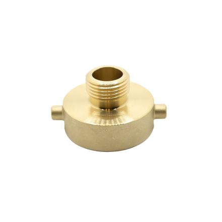 Fire Safe 8612028 4 Inch Female NH/NST x 2-1/2 Inch Male NH/NST Brass Rigid Fire Hose / Hydrant Reducer Adapter with Pin Lug