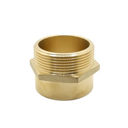 Fire Safe 8612035 2-1/2 Inch Female NPT x 2-1/2 Inch Male NH/NST Brass HEX Fire Hose / Hydrant Adapter