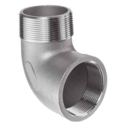 Thrifco Plumbing 9017040 3/8 90 Stainless Steel St Elbow - Packaged
