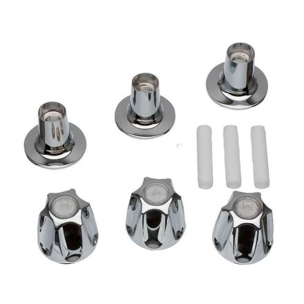 Thrifco 9400003 Tub/Shower 3-Handle Remodeling Trim Kit for Price Pfister Verve in Chrome