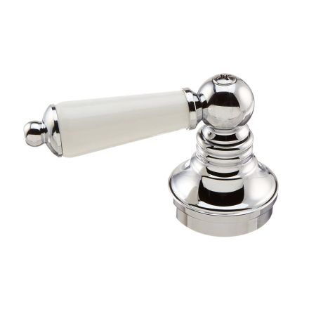 Thrifco Plumbing 9400016 Universal Porcelain Lever Handle (HOT) with Chrome Base, Price Pfister